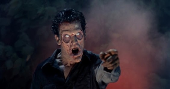 Bild på besatt Bruce Cambell från Evil Dead II (1987)