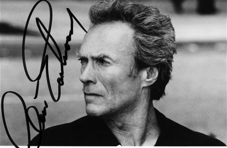 Clint Eastwood signerad autograf