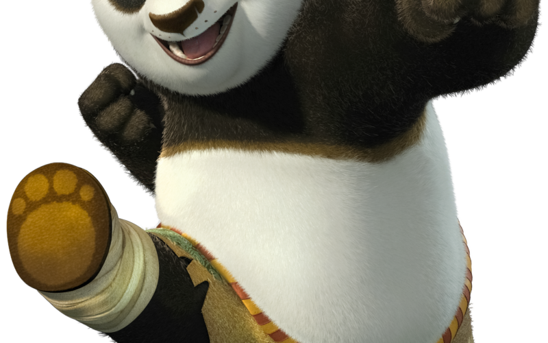 Huvudpersonen i Kung Fu Panda som Oliver såg med sin son Astor
