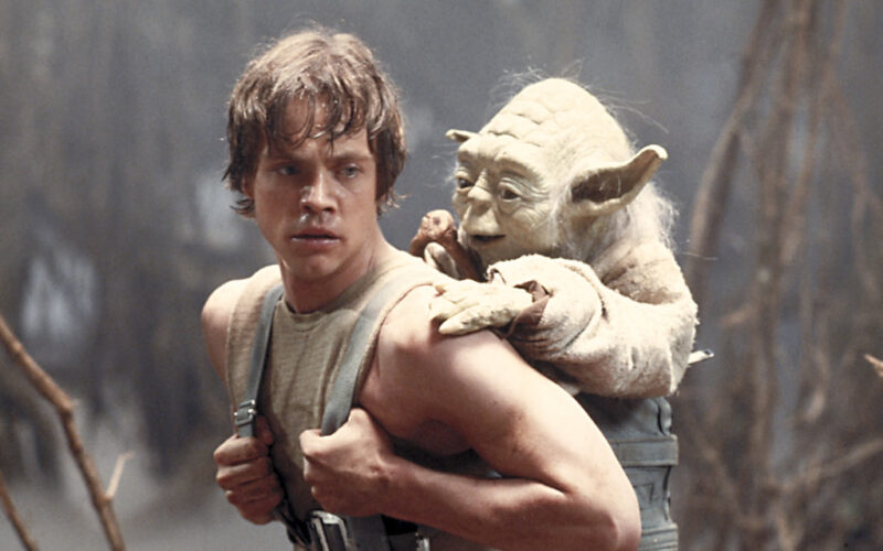Yoda tränar Luke i Star Wars: The Empire Strikes Back